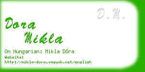 dora mikla business card